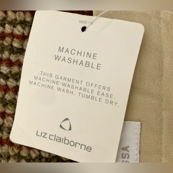 NWT Women's 12 Petite Liz Claiborne Anissa Cotton Blend Flat Front Pants - Picture 7 of 15